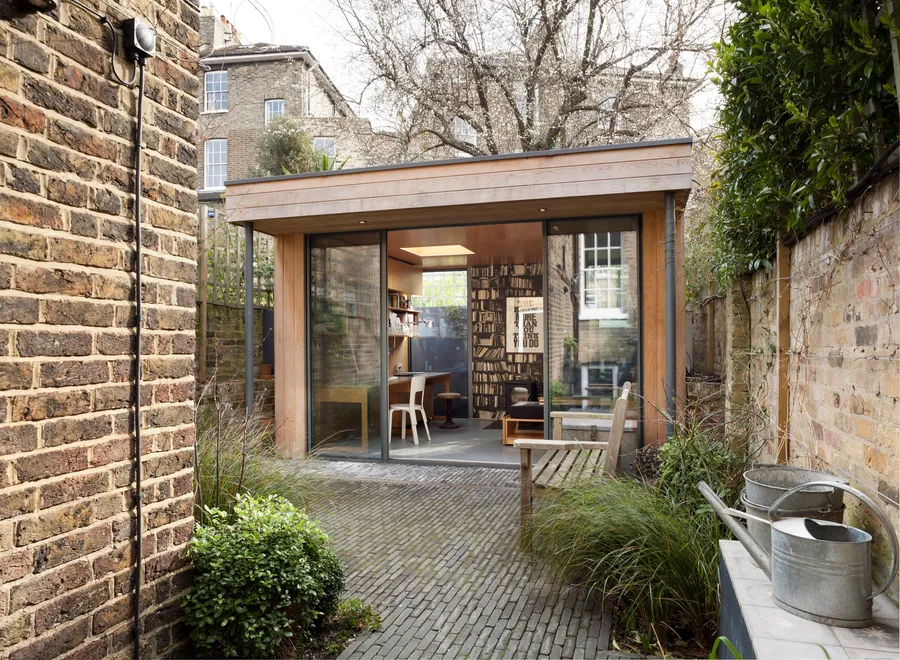 ​Modern garden office exterior.