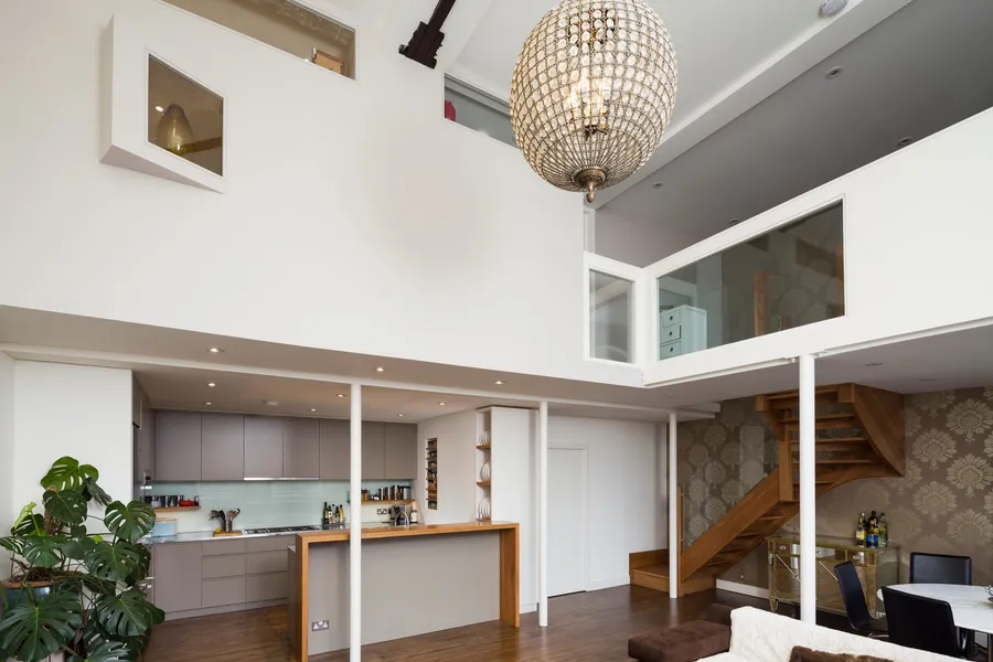 ​Modern apartment interior with modern kitchen.