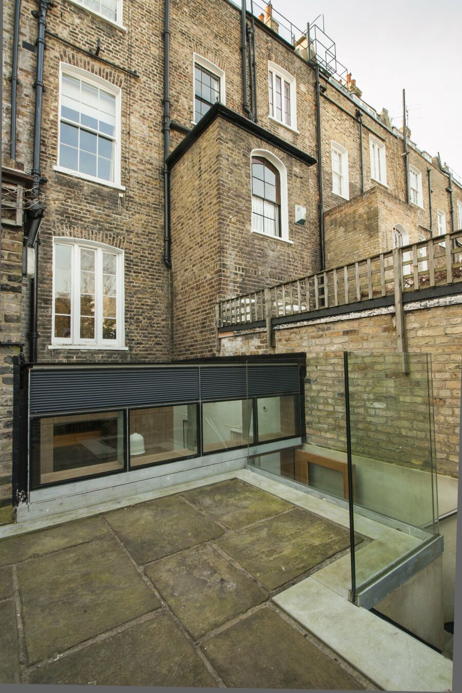 Exterior photo of the basement extension..