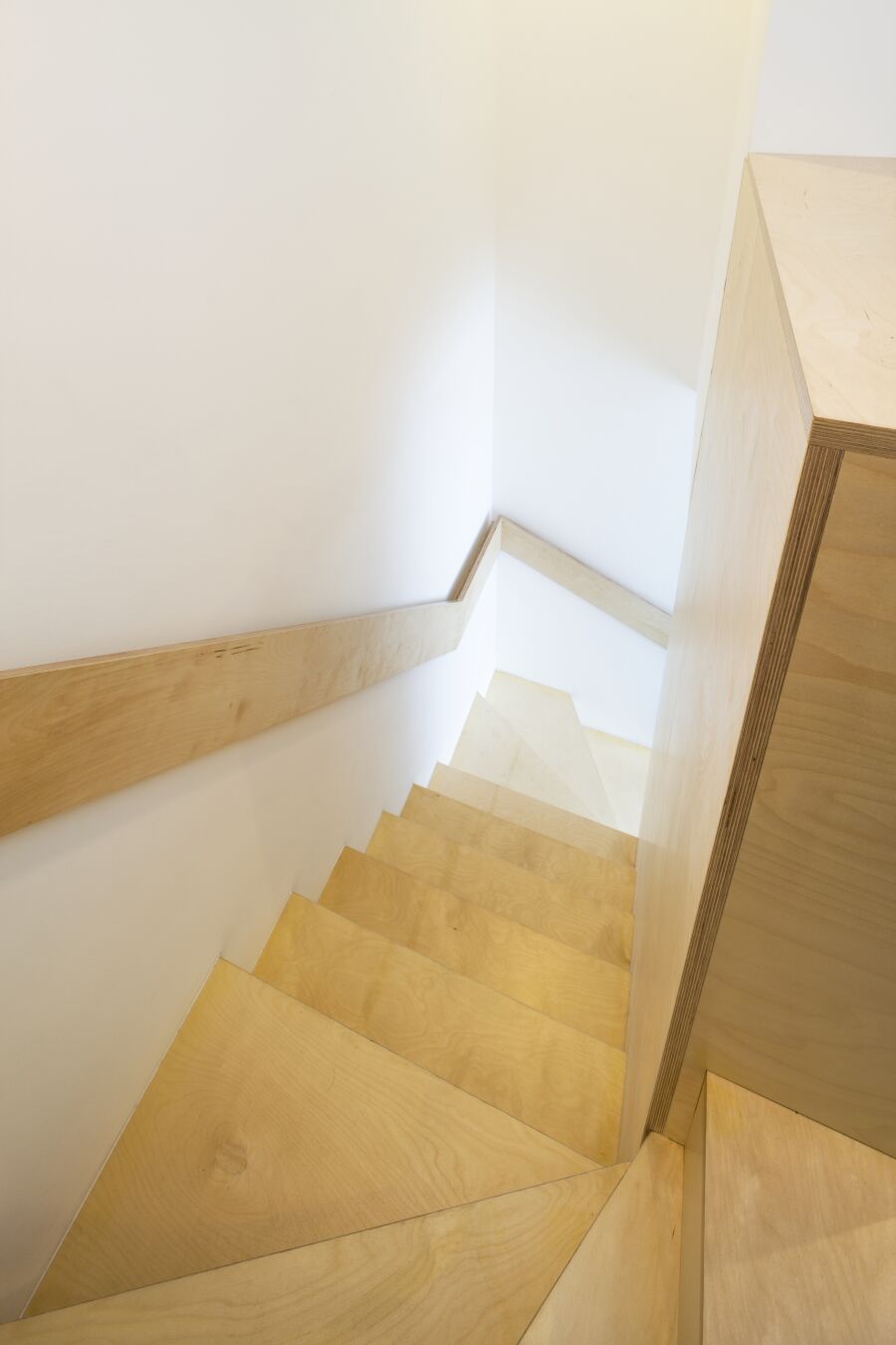 Birch plywood staircase..