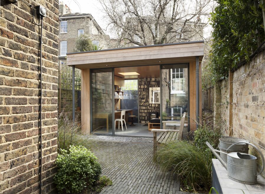 ​Modern garden office exterior..