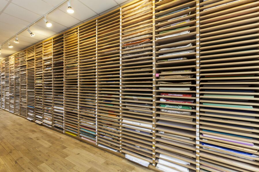 Shepherds of London large specialist paper storage racks..